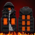 thumbnail image 1 of Chaquetas y abrigos casuales con capucha y sin mangas para hombre Chaqueta térmica Nine Districts con control doble y carga USB Blusa con capucha y cremallera de apertura y cierre Blusa de poliéster p, 1 of 4
