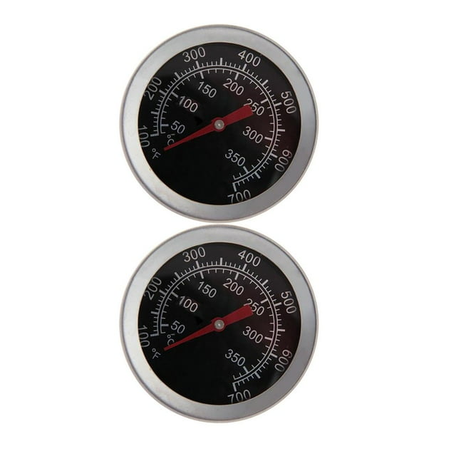 Termómetro de parrilla Baoblaze 2 Unids de Carbón Parril Fumador Calibrador de Temperatura 100 a 350 Grados Fahrenheit