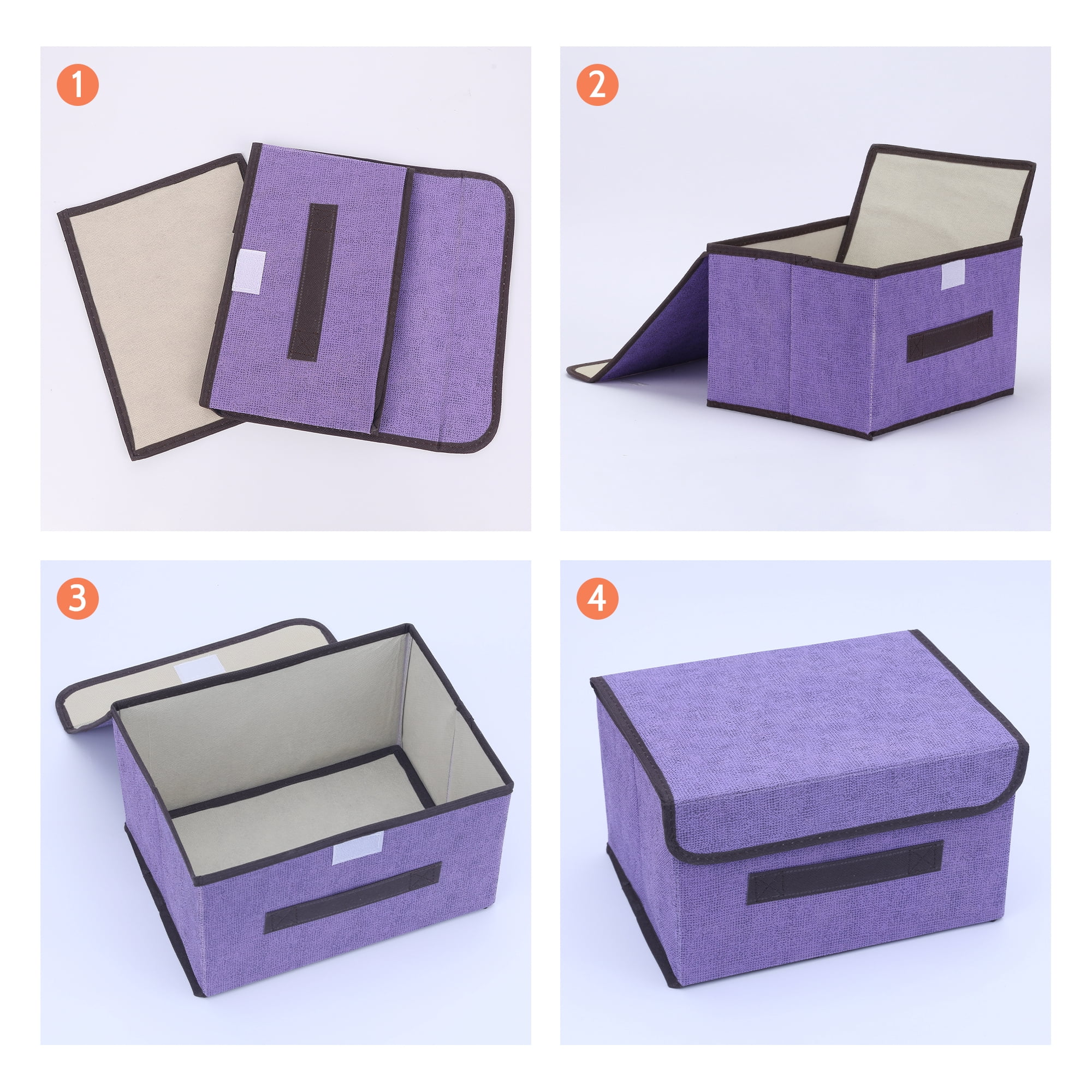 Unique Bargains 1 Pack Clothes Storage Bags Moving Bags Purple 14.2*9.1*9.4in