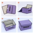 thumbnail image 3 of Unique Bargains 1 Pack Clothes Storage Bags Moving Bags Purple 14.2*9.1*9.4in, 3 of 7
