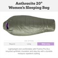 thumbnail image 2 of Saco de Dormir Big Agnes Anthracite 20°F Mujer Ancho Largo, 2 of 8