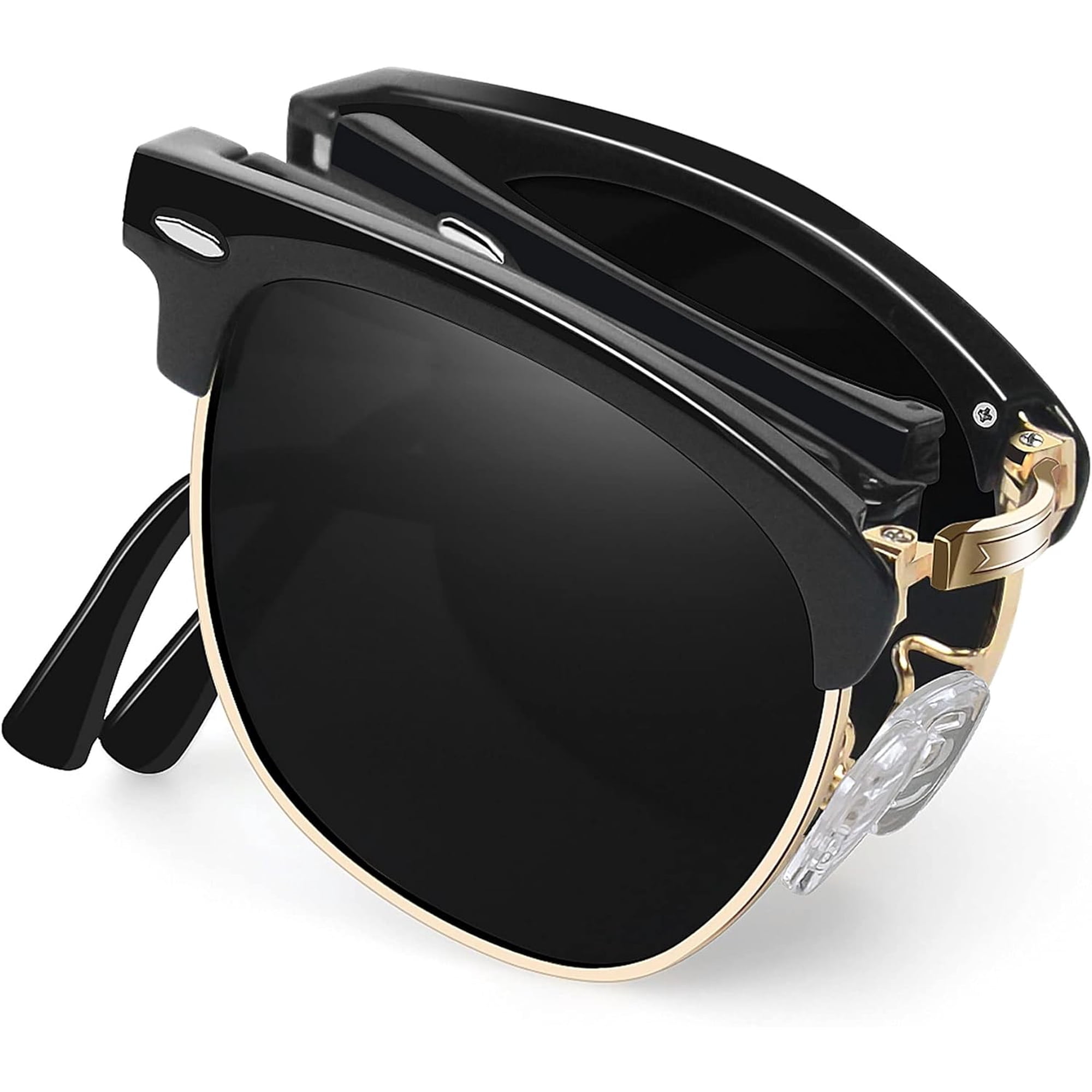 Polarized Sunglasses Semi-Rimless Frame Classic Retro UV Protection Driving Retro Polarized Sunglasses for WomenMen,Semi-Rimless Bahrain  main image 4
