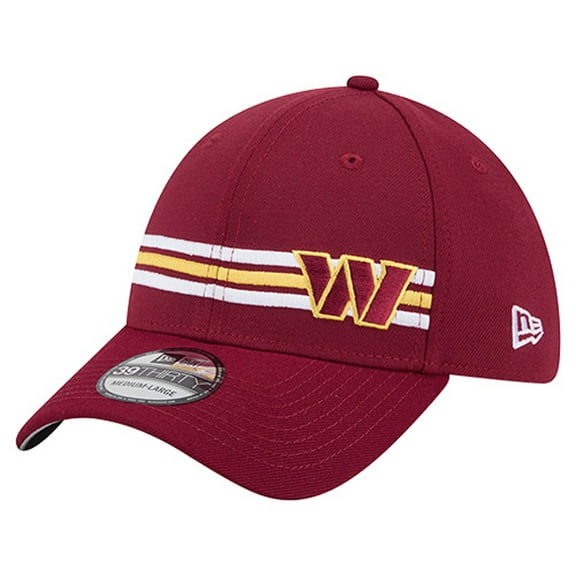 Men's New Era Burgundy Washington Commanders Stripes 39THIRTY Flex Hat