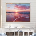 thumbnail image 2 of Designart "Cotton Candy Skies at Beach Sunset II" Oversized Coastal Framed Wall Art - Coastal Blue Coastal Sunset Living Room Framed Canvas Art, 2 of 7