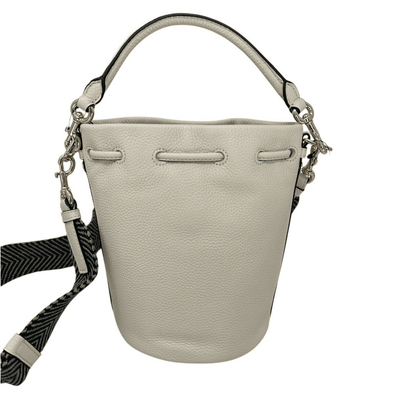 Marc Jacobs Pebble Leather Bucket Bag Crossbody Marshmallow
