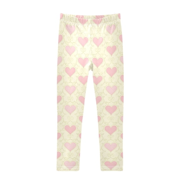joogoo Girls' Leggings Love Hearts Yoga Pants 6T