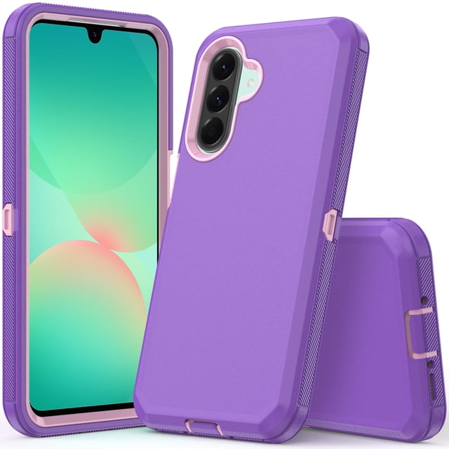 Funda para teléfono COOYA para Samsung Galaxy A26 de 6.7 pulgadas, color morado resistente