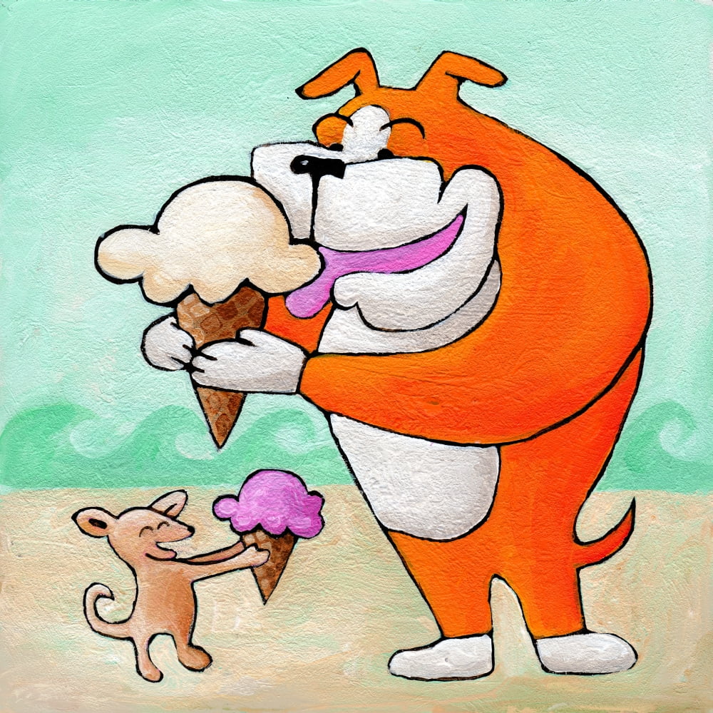 Knick Knack Paddy Whack Give a Dog a Cone Stretched Canvas Nelson (20