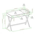 thumbnail image 3 of Walker Edison Engineered Wood Computer Desk with Divided Cubby in Dark Walnut, 3 of 4