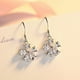 thumbnail image 2 of ER Pendientes de flor de circón de cristal de cobre blanco puro para mujer, pendientes largos y simples brillar Electrónica, 2 of 5