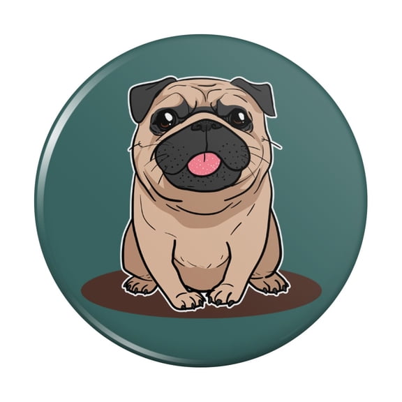 Pug Sticking Out Tongue Kitchen Refrigerator Locker Button Magnet