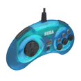 thumbnail image 2 of Retro-Bit Offical SEGA Genesis 8-button Arcade Pad USB Port Controller Gamepad for PC Mac - Clear Blue, 2 of 4