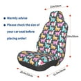 thumbnail image 3 of Daiia Colorful Alpaca Printed Car Seat Cover - Waterproof & Sweatproof - Universal Fit, Machine Washable, Non-Slip - Seat Protector for Car, Truck, SUV, Van (1 Pack), 3 of 5