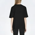thumbnail image 2 of NAMTYQX Shirts for Women Loose Short Sleeve Trendy Muster Breathable Lightweight Scoop Neck Plus Size Graphic Plus Size Blouses for Women Black Size XL, 2 of 5