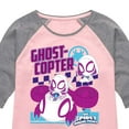 thumbnail image 3 of Marvel Spider-Man And His Amazing Friends - Ghost Copter Ghost Spider - Toddler and Youth Girls Shirt Tail Raglan, 3 of 5