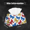 thumbnail image 3 of Long Leather Paper Towel Pack 7.9in X 4.9in X 4.5in Waterproof Durable Folding Storage For Coffee Table Dining Table Bed Table Work Table Playful Cartoon Primary Color Ribbon Bow Pattern, 3 of 8