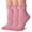 Pink, variant on TZYDMN Women Ruffle Ankle Socks, Lace Lolita Kawaii Girls Cute Frilly Socks 3 Pairs