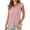 Pink Womens Summer Tops, variant on OSFVNOXV Cute Tops for Women Ladies Boho Top Babydoll Cap Sleeves Ruffle Hem V-Neck Summer Gauze Blouse