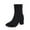 Black, variant on Women's Everyday Casual Mid Calf Boots with Round Toe and Block Heel On Style for Autumn Winter Comfort Versatile Wear,Color:Coffee,Size:8