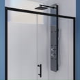thumbnail image 2 of Halberd Series 59-60"W x 72"H Sliding Framed Shower Door in Matte Black with Tsunami Guard Tempered Clear Glass, 2 of 11