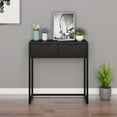 thumbnail image 1 of vidaXL Table Console Noire 72x35x75 cm Acier, 1 of 5