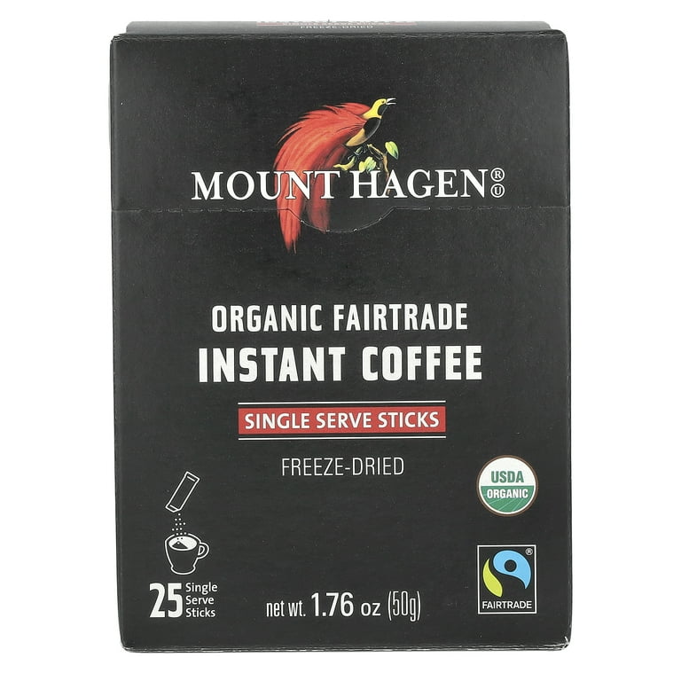 Mount Hagen Grocery Food: Organic Fairtrade Instant Coffee, 25