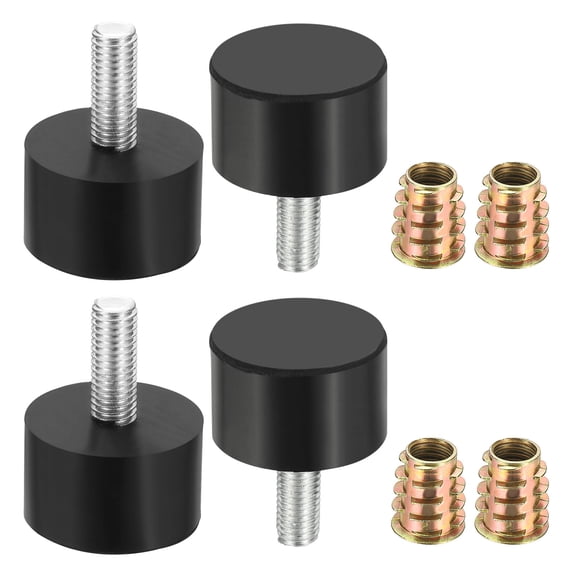 4Pack M10 x 26mm Thread Adjustable Furniture Levelers, 38x50mm Furniture Leveling Feet Screws in Threaded Glide Leveling Floor Protector for Table Chair Cabinet Legs