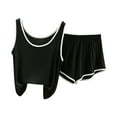 thumbnail image 2 of Kiplyki Flash Womens Sleepshirts Summer Short Sleeve Shorts Suit Home Clothes Two-piece Set, 2 of 3