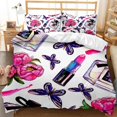 thumbnail image 1 of Butterfly Duvet Cover Set Cute Glowing Butterfly Animal Theme Bedding Set for Adult Double Queen King Size Polyester Qulit Cover, 1 of 6