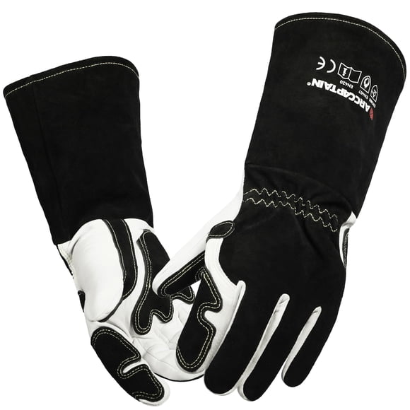 ARCCAPTAIN Tig Welding Gloves: Premium Goatskin Grain Leather, Dexterity, Comfort, Duralble Tig Gloves for Work Protection