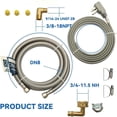 Krydros 6-ft. Braided Stainless Steel Dishwasher Installation Kit with ...