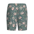 thumbnail image 4 of Rocae Hedgehogs and Flowers for Men's Soft Sleep Pajama Shorts, Waistband and Pockets, 4 of 9