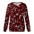 thumbnail image 5 of Women's Glitter Sparkle Long Sleeve Pullover Sweatshirt Casual Loose Fit Crew Neck Tops, 5 of 5