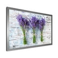 thumbnail image 2 of Designart 'Fresh Lavender Bouquets On Wood' Farmhouse Framed Art Print, 2 of 4