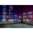 thumbnail image 2 of Idea4wall 4pcs 3D Cityscape Light Night Scene Stick Wallpaper Removable Wall Murals Large Wall Stickers for Home Decoration, 66"x96", 2 of 5