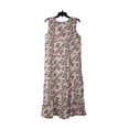 thumbnail image 4 of Bobeau Womens RUFFLE TIERED MIDI TANK Casual Dress, Pink Floral, Size Medium, 4 of 6