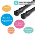 thumbnail image 6 of 2-Pack Tension Curtain Rod Spring Load Adjustable Curtain Pole Heavy-Duty Steel, 6 of 7