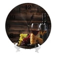 thumbnail image 2 of 10 Inch Wall Clock Silent Non Ticking Battery Operated Creative Quiet Round Clock For Kitchen Bathroom Home Bedroom Office Living Room Wine, 2 of 7