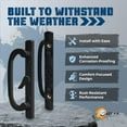 thumbnail image 5 of 8.5" Legacy Sliding Patio Glass Door Center  Black Handle Set - Sash Controls 2265 + Mortise Lock 45°- Non-keyed Door Handles, Fits 3-15/16” Screw Hole Spacing and 1-1/4" to 2-1/4" Thick Doors, 5 of 7