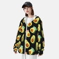 thumbnail image 3 of Balery Flowers Avocado Sudadera ligera de manga larga con capucha y protección solar UPF 50+ para hombre y mujer, ideal para pesca y running-X-Large, 3 of 7