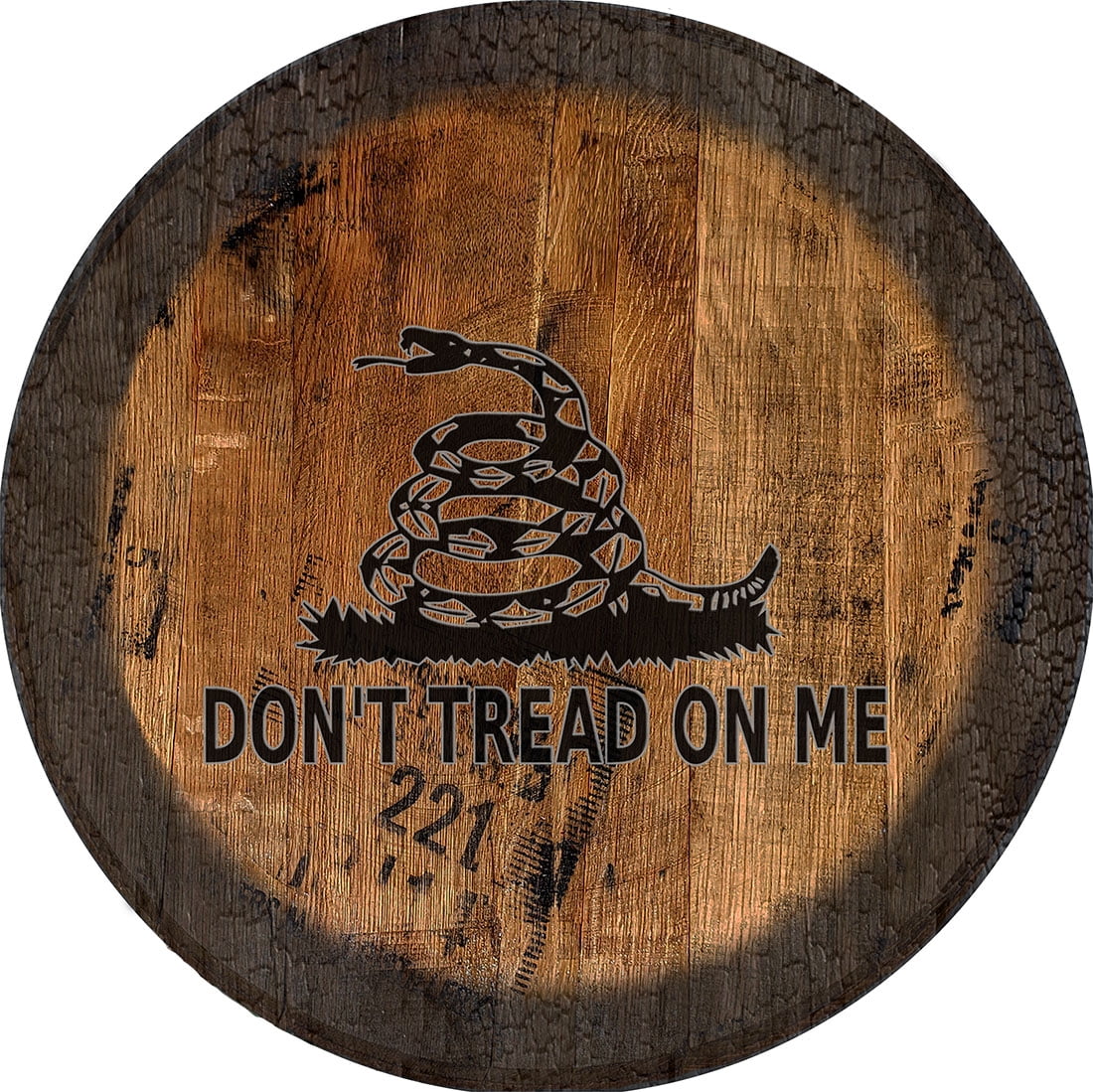 DTOM Snake Pub Sign Large Oak Whiskey Barrel Wood Wall Decor