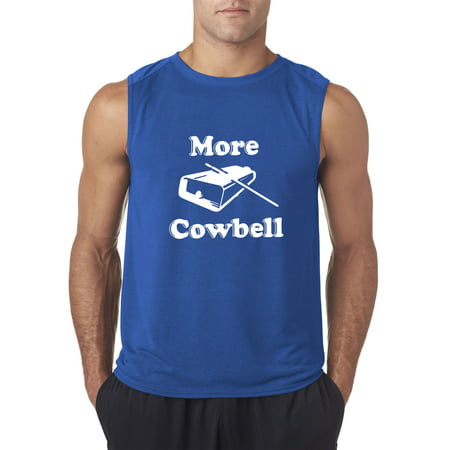 Trendy USA 941 - Men's Sleeveless More Cowbell Comedy Sketch SNL 2XL Royal