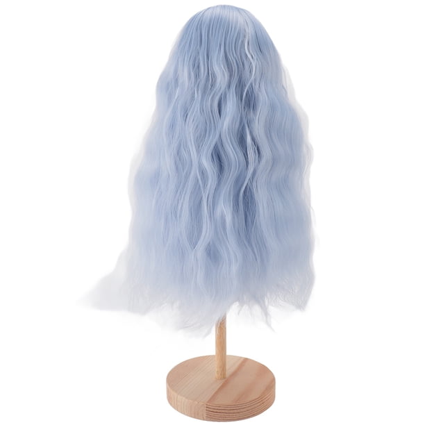Pelucas Onduladas De Muñeca Con Circunferencia De Cabeza De 18,5-21 Cm Con Flequillo - Fibra Premium De Alta Temperatura - Accesorios Para Muñecas Livianos Y Hermosos - Cuidado