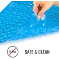 thumbnail image 2 of 18x18 Bathtub Mat, Reliable Slip Protection for Shower, BPA Free, Latex Free, DEHP Free, Drain Holes to Prevent Water Buildup, Blue (Pack of 35), 2 of 5
