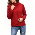 thumbnail image 5 of DYTTDG Women's Lightweight Hooded Windbreaker Jacket, Full Zip Long Sleeve Solid Casual Outdoor Jacket with Side Pockets, 5 of 8