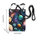 thumbnail image 3 of Planets Galaxy Stars Cosmic Space Small Crossbody Phone Bag, Cell Phone Purse with Adjustable Removable Strap, Mini Travel Shoulder Pouch, 3 of 7