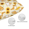 thumbnail image 5 of Disketp Pillow Covers Shiba Inu Dog And Sunflower Pattern Throw Pillow Case Cushion Covers,Cushion For Bedroom,Couch,Home-14"X20", 5 of 9