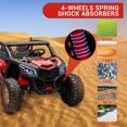thumbnail image 3 of EDTara 24V 2-Seater UTV Ride On for Kids, 4WD Electric Vehicle with Remote, Leather Seats, 4 Shock Absorbers, Music & Lights, 3 of 8