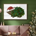 thumbnail image 6 of Christmas Holly Hedgehog - Framed Gallery Wrapped Holiday Canvas - 17 x 25 - Rosewood Frame, 6 of 8