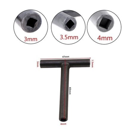 Wodtesl T Bar Wrench 3mm 3.5mm 4mm Square Drive Valve Screw Clearance Adjustment Spanner For Scooter And Motorcycle Engine Repair